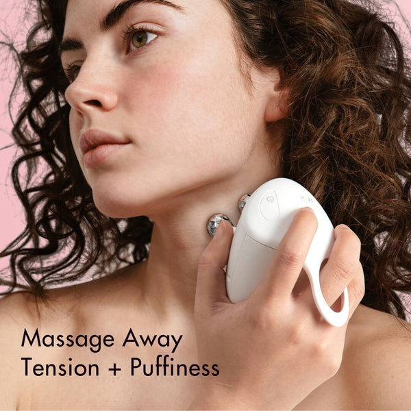 Amelia 4-in-1 Multifunctional Face and Neck Massager for Anti-Aging, Wrinkle Reduction and Skin Tightening by Fancii & Co. Massage away tension and puffiness. It feels amazing, especially on your neck!