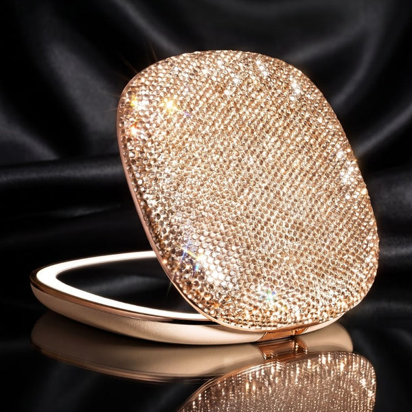 Mila 2 Luxe LED Lighted Compact Mirror with Crystals, 1x/10x