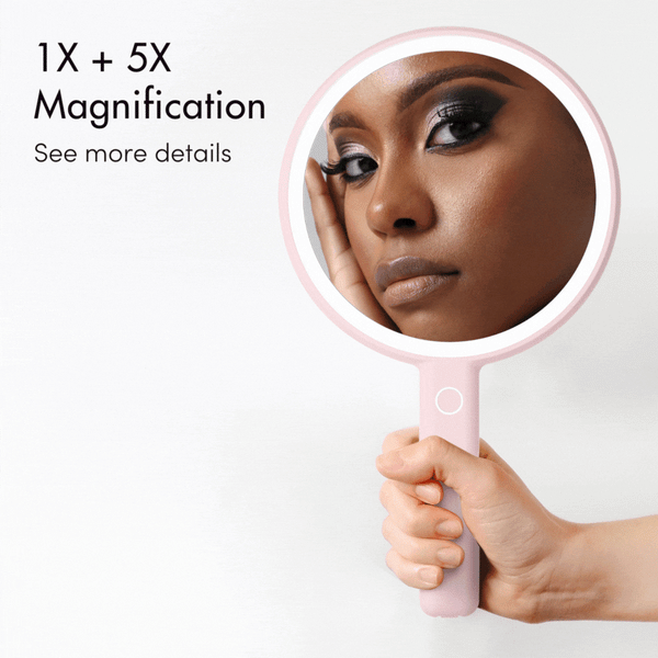 Light up hand mirror on sale