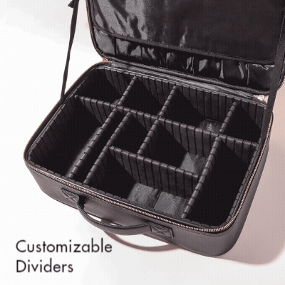 Madison Makeup Case by Fancii & Co. Customizable Dividers All