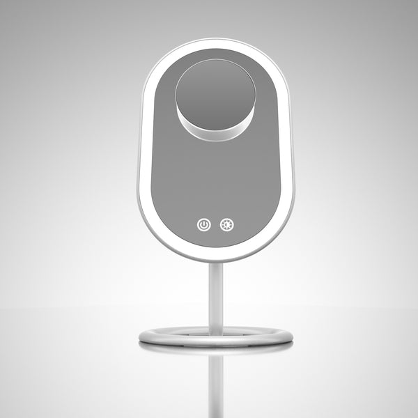 Fancii Vera LED Lighted Vanity Makeup Mirror & Lara 10X Magnifying Mirror in White White