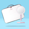 First Class Glow_Cami lighted handheld and Madison Globetrotter makeup case by Fancii and Co_in Strawberry Cream