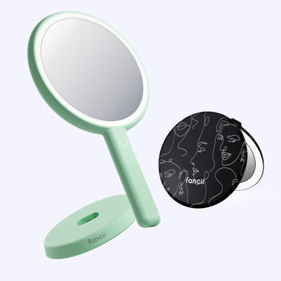 Cami mirror hand held and Taylor compact mirror by Fancii and Co_L'Artiste Pistachio