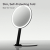 Abigail Travel Mirror Self-Protecting Fold by Fancii & Co. Globetrotter Black Weekender Black 