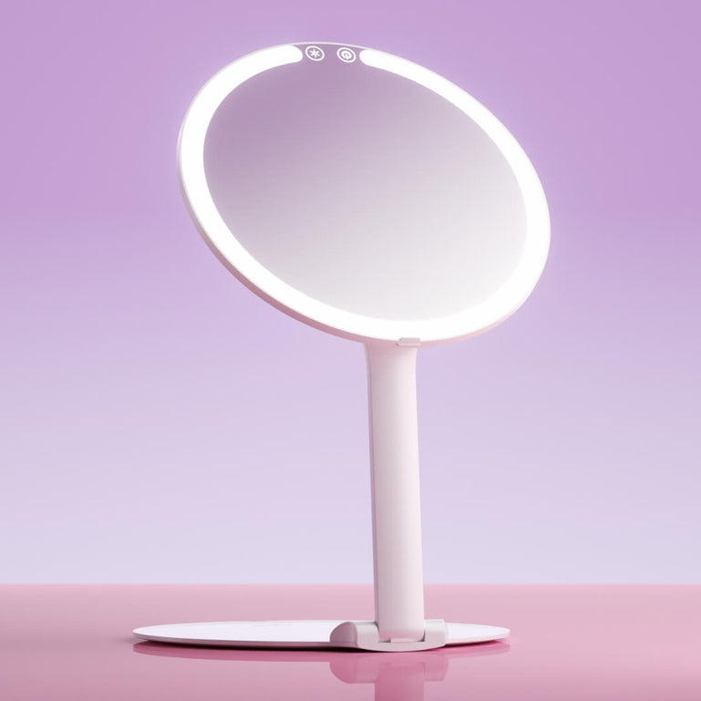 Abigail Travel Mirror from Fancii & Co. Hero Extended White No 10x Magnifying Mirror