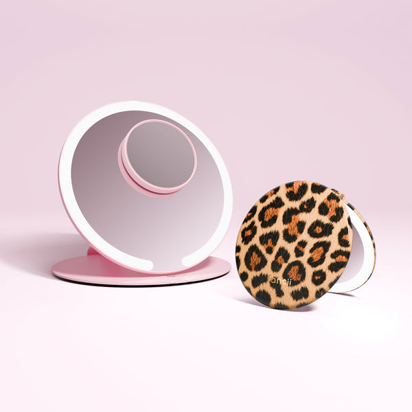 Abigail Pink / 10x Magnifying Mirror CHEETACH CHIC