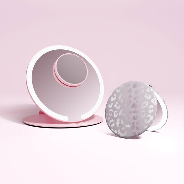 Abigail Pink / 10x Magnifying Mirror COSMIC LEOPARD