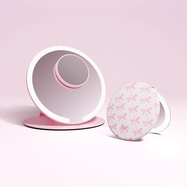 Abigail Pink / 10x Magnifying Mirror ROSETTE RIBBON