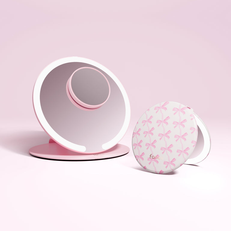 Abigail Pink / 10x Magnifying Mirror ROSETTE RIBBON