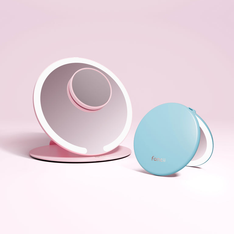 Abigail Pink / 10x Magnifying Mirror SOFT SKY