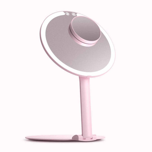 Fancii Abigail travel makeup mirror in Pink 10x Magnifying Mirror