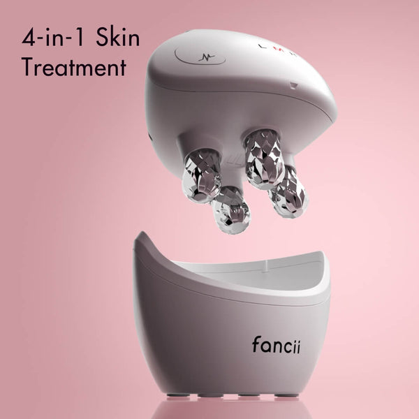 Amelia 4-in-1 Multifunctional Face and Neck Massager for Anti-Aging, Wrinkle Reduction and Skin Tightening by Fancii & Co.