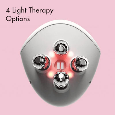 Amelia 4-in-1 Face + Body Massager Tool with EMS and RF by Fancii & Co.4 LED Light Options. All