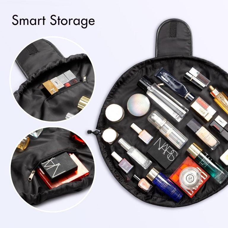 Demi Makeup Bag by Fancii & Co in Black Smart Storage