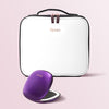 Madison makeup case for travel and Mila lighted compact mirror by Fancii and Co in Weekender Berry Crush