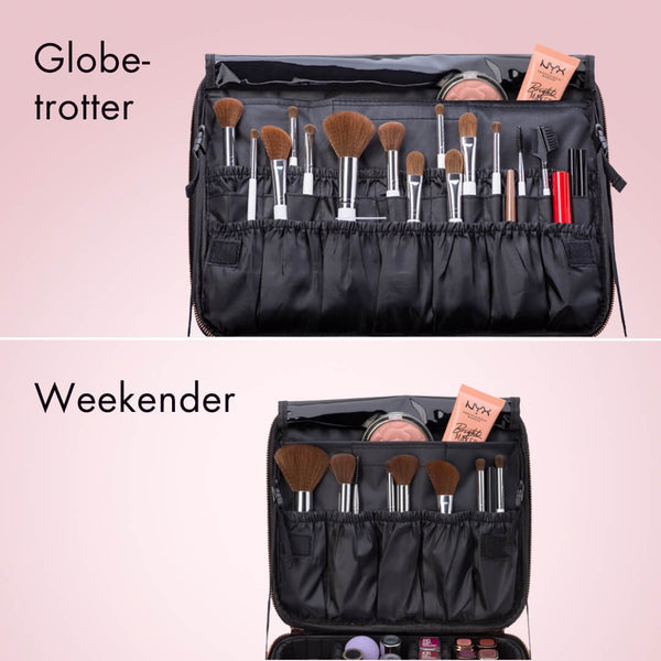 Madison makeup train case for travel with in two size options All