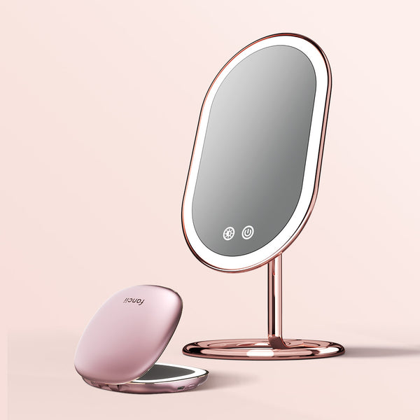 Tru-Glow Duo Vera Vanity with Lights + Mila Lighted Compact_variant Rose Gold Pink