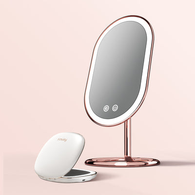 Tru-Glow Duo Vera Vanity with Lights + Mila Lighted Compact_variant Rose Gold White