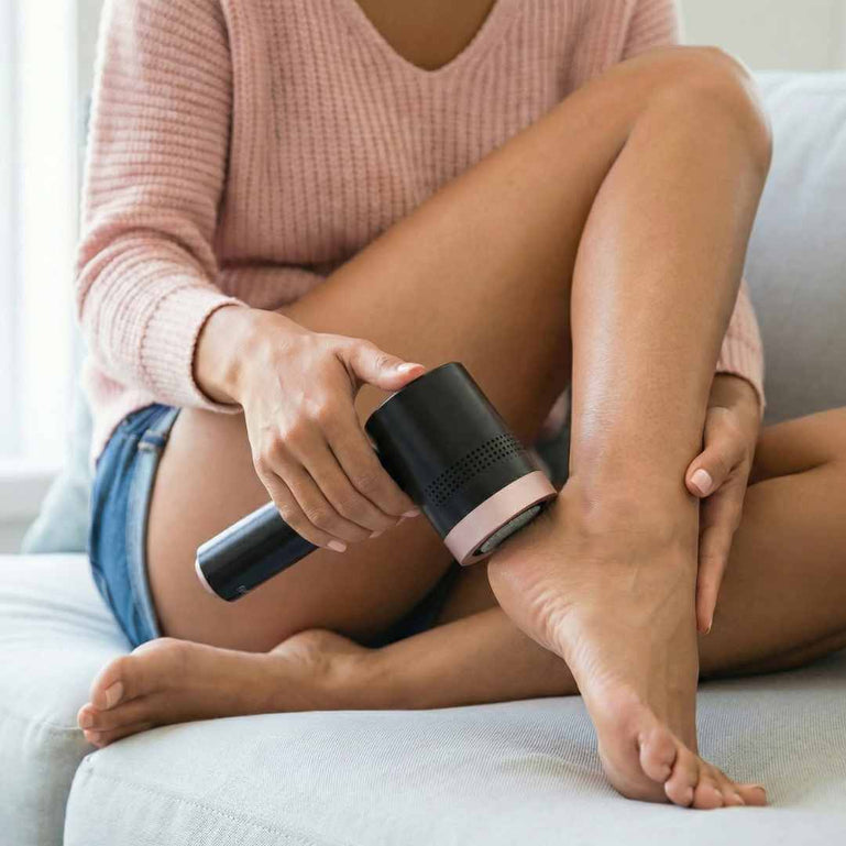 Fancii Cali electric callus remover with vacuum for dry cracked feet Black None Black With Replacement Heads