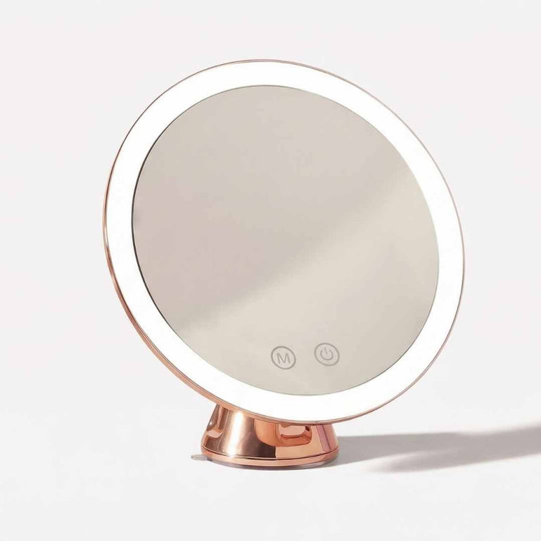 Fancii Lana 10x magnifying mirror with lights in Rose Gold