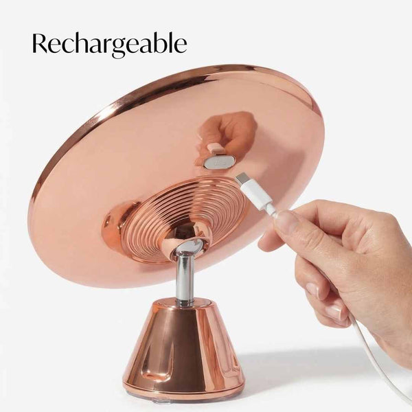 Fancii Lana 10x magnifying mirror with lights in Rose Gold