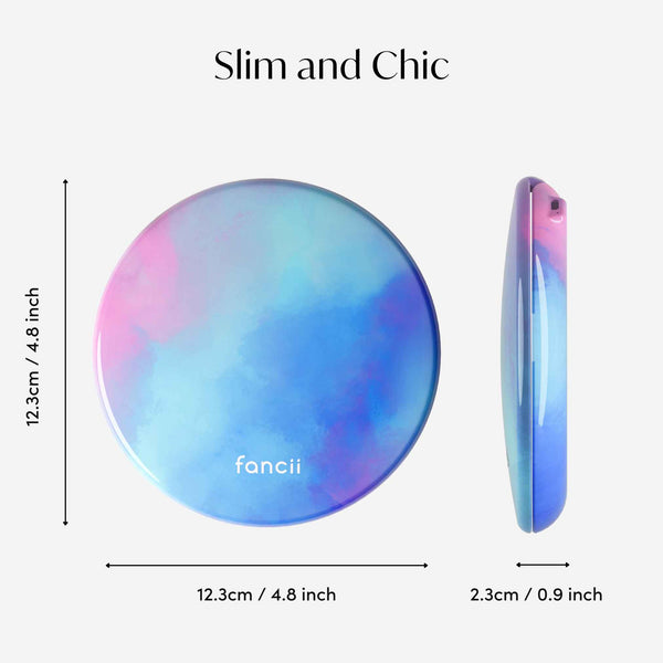 Taylor LED lighted Compact Mirror with 10x magnifying mirror LAVENDER LAGOON