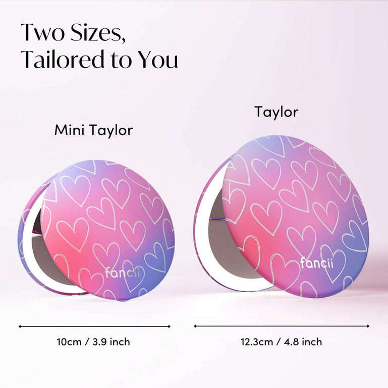 Fancii Mini Taylor LED Compact Mirror for purse Lovestruck LOVESTRUCK