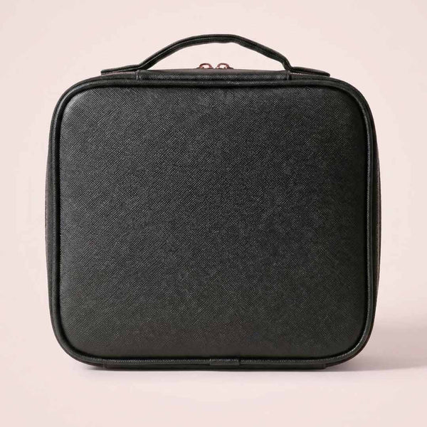 Fancii Madison Professional Travel Makeup Bag for cosmetics and toiletry Weekender White