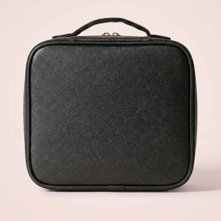 Fancii Madison Professional Travel Makeup Bag for cosmetics and toiletry Weekender White