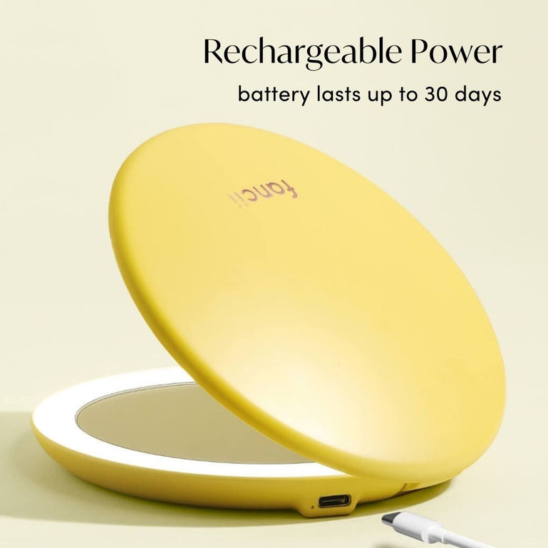 Fancii Taylor travel makeup mirror with 10x magnifying mirror MARIGOLD