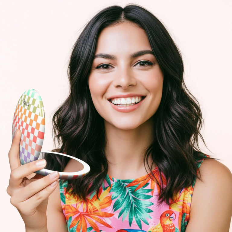 Taylor Lighted Compact with 10x Magnification by Fancii & Co. in RAINBOW MIRAGE