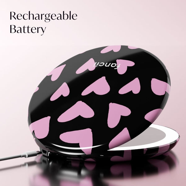 Fancii Taylor compact mirror with 3 dimmable LED lights LOVE TRAIN