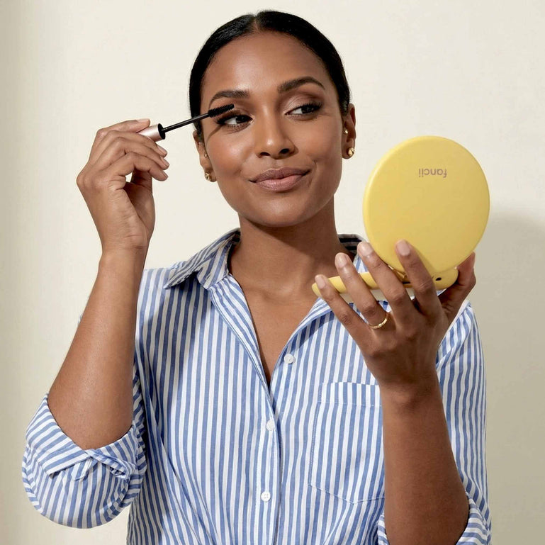 Fancii Taylor travel makeup mirror with 10x magnifying mirror MARIGOLD