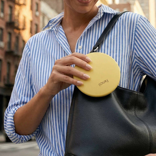 Fancii Taylor travel makeup mirror with 10x magnifying mirror MARIGOLD
