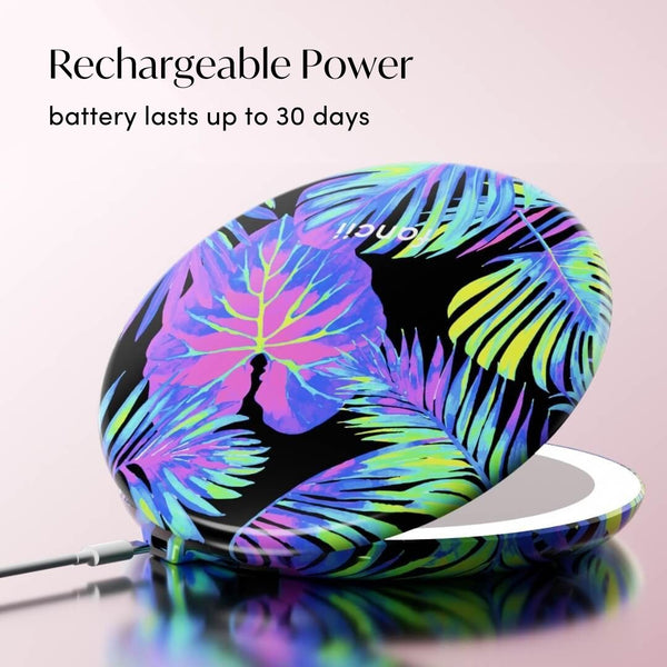 Taylor Lighted Compact mirror with 10x Magnification NEON OASIS