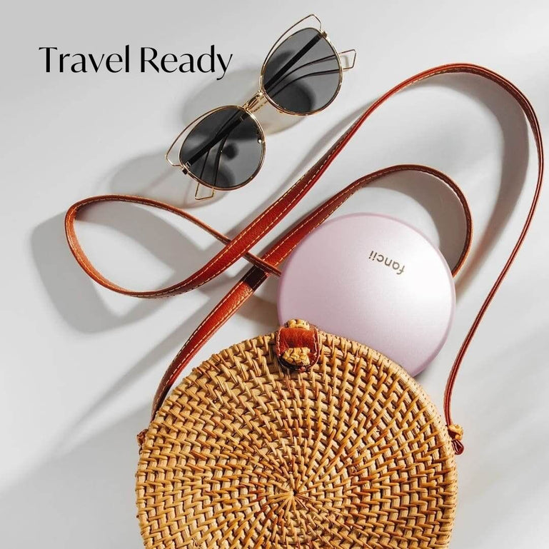 ROSE GOLD SUGAR PLUM Taylor compact mirror with light