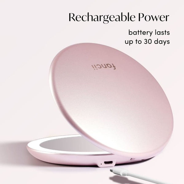 Fancii Taylor compact mirror with led lights ROSE GOLD