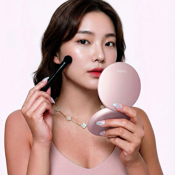 Fancii Taylor compact mirror with led lights ROSE GOLD