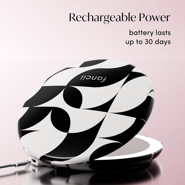 Fancii Taylor Compact Mirror with LED Lights for Travel MELLO MONOCHROME 