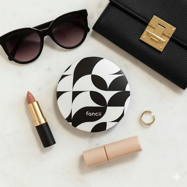 MELLO MONOCHROME Taylor Compact Mirror with LED Lights for Travel