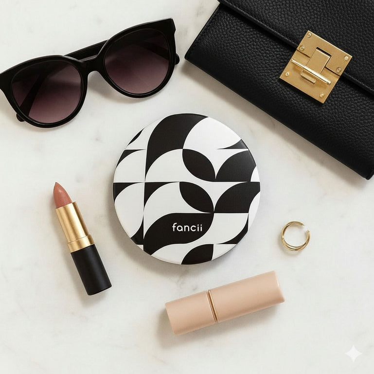 MELLO MONOCHROME Taylor Compact Mirror with LED Lights for Travel