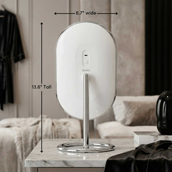 Fancii Vera lighted led vanity makeup mirror with stand Chrome