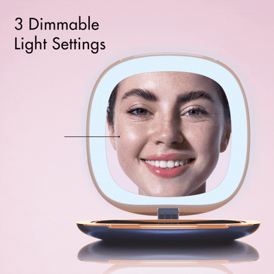 Fancii Mila compact mirror with 3 dimmable led lights Indigo Magic