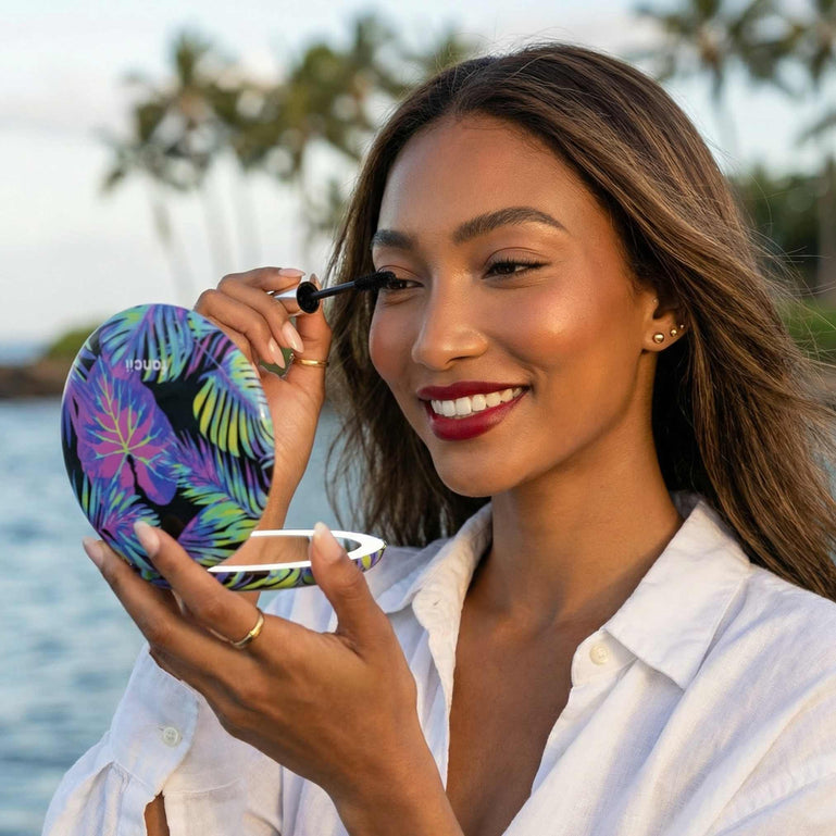 Taylor Lighted Compact mirror with 10x Magnification NEON OASIS