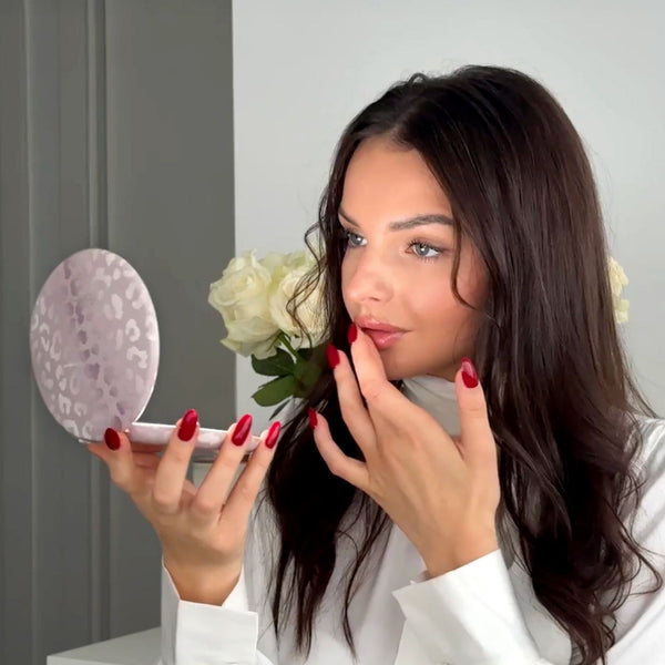 Taylor | Cosmic Leopard Mini Taylor LED Compact Mirror | Cosmic Leopard