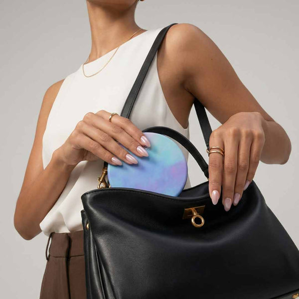 Taylor LED lighted Compact Mirror with 10x magnifying mirror LAVENDER LAGOON