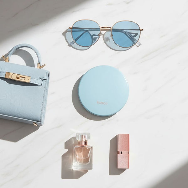 Taylor Compact Mirror by Fancii and Co with 10x magnifying mirror SOFT SKY
