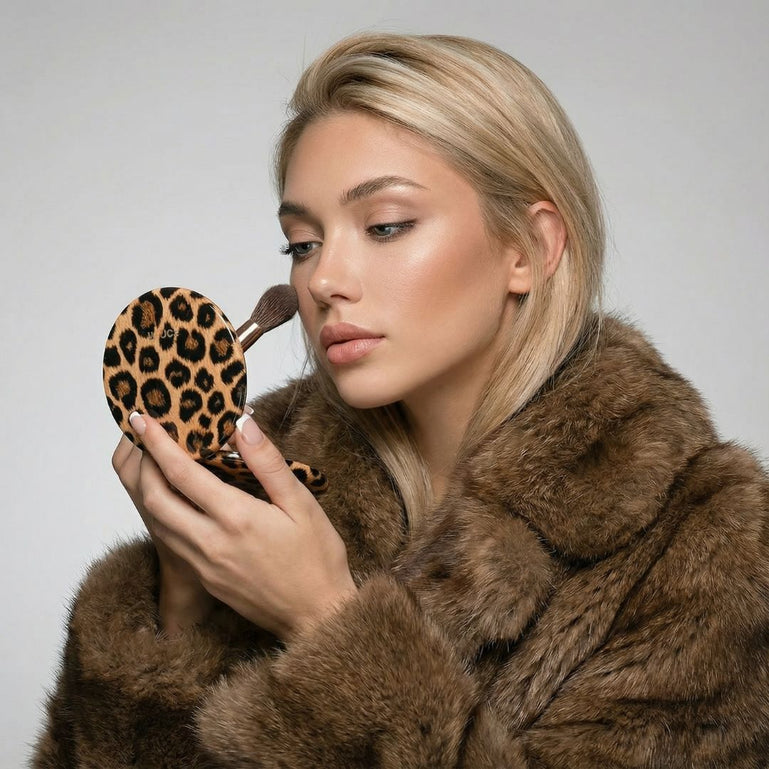 Mini Taylor LED Compact Mirror | Cheetah Chic
