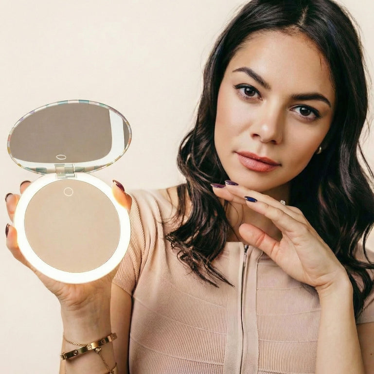 Taylor compact mirror with lights RAINBOW MIRAGE