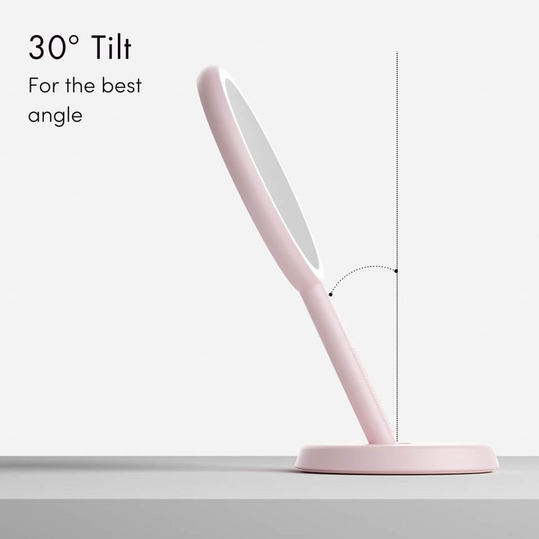 Cami handheld mirror tilts 30 degrees by Fancii and Co All